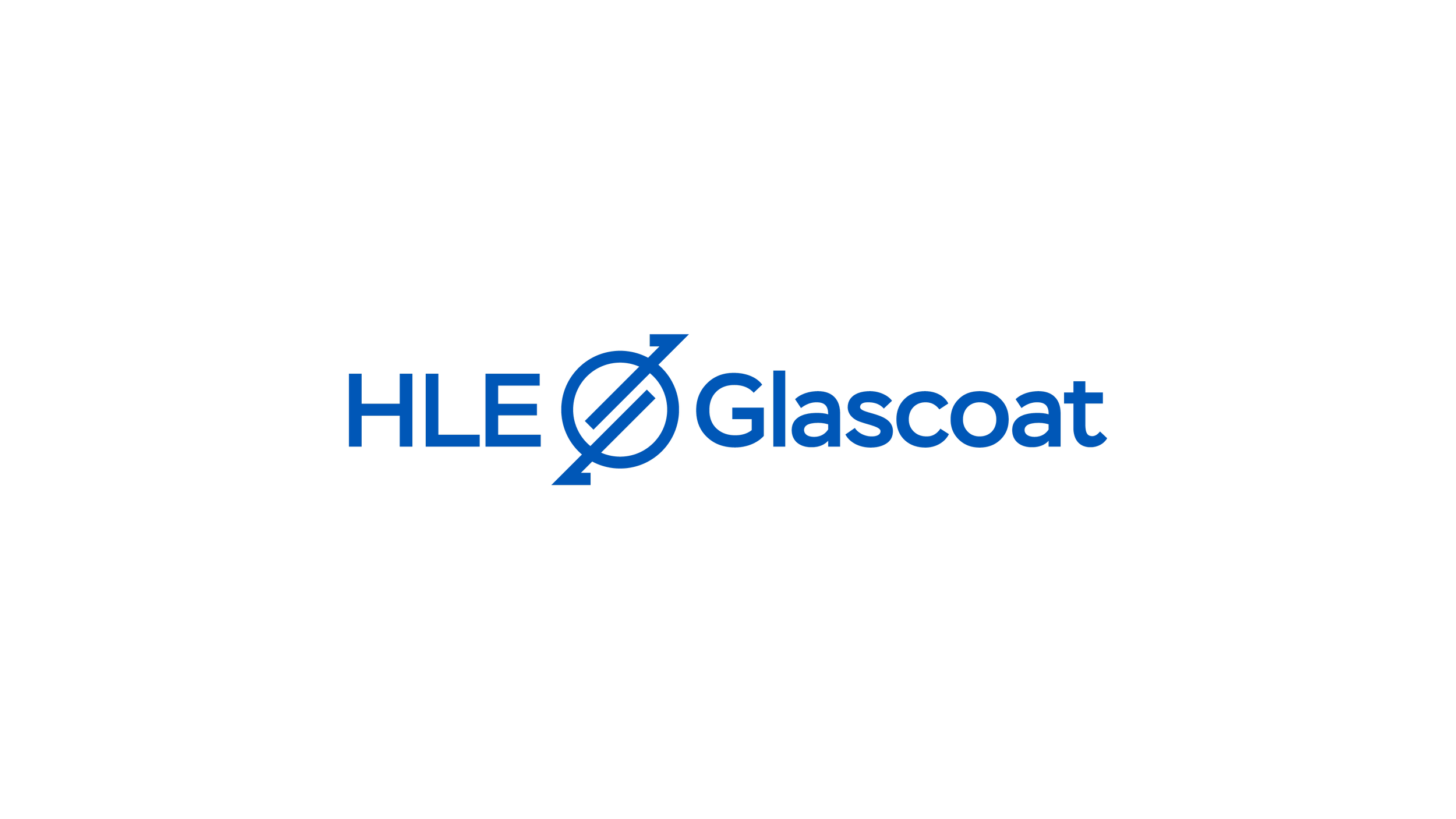 HLE Glascoat logo on blue background