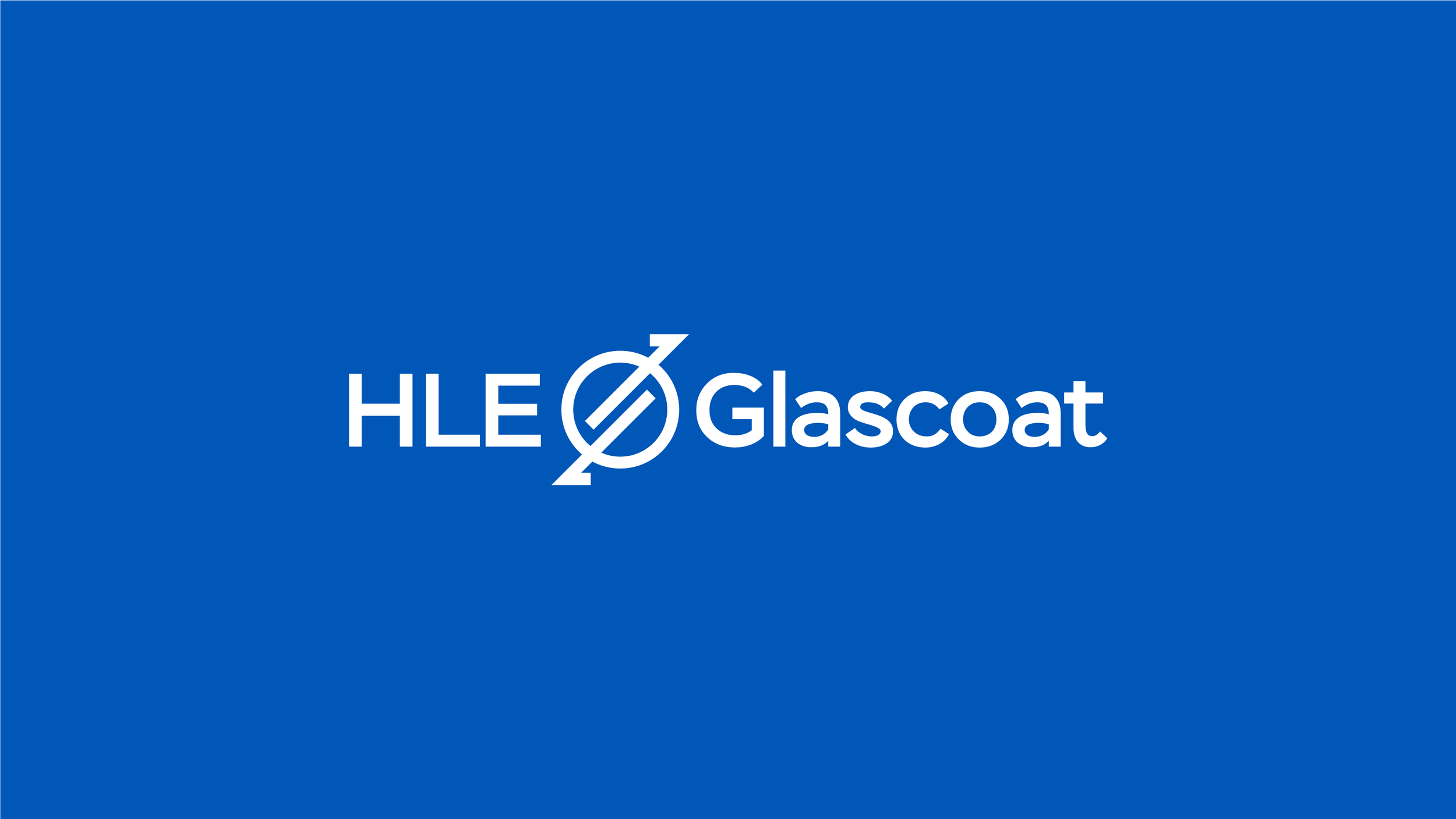 HLE Glascoat white logo on blue