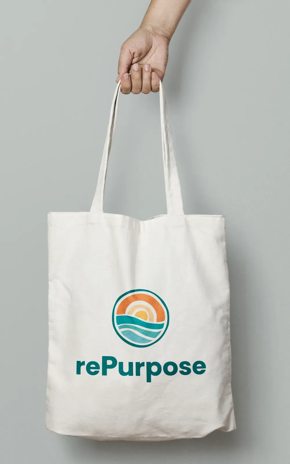 Before and after comparison of rePurpose logo