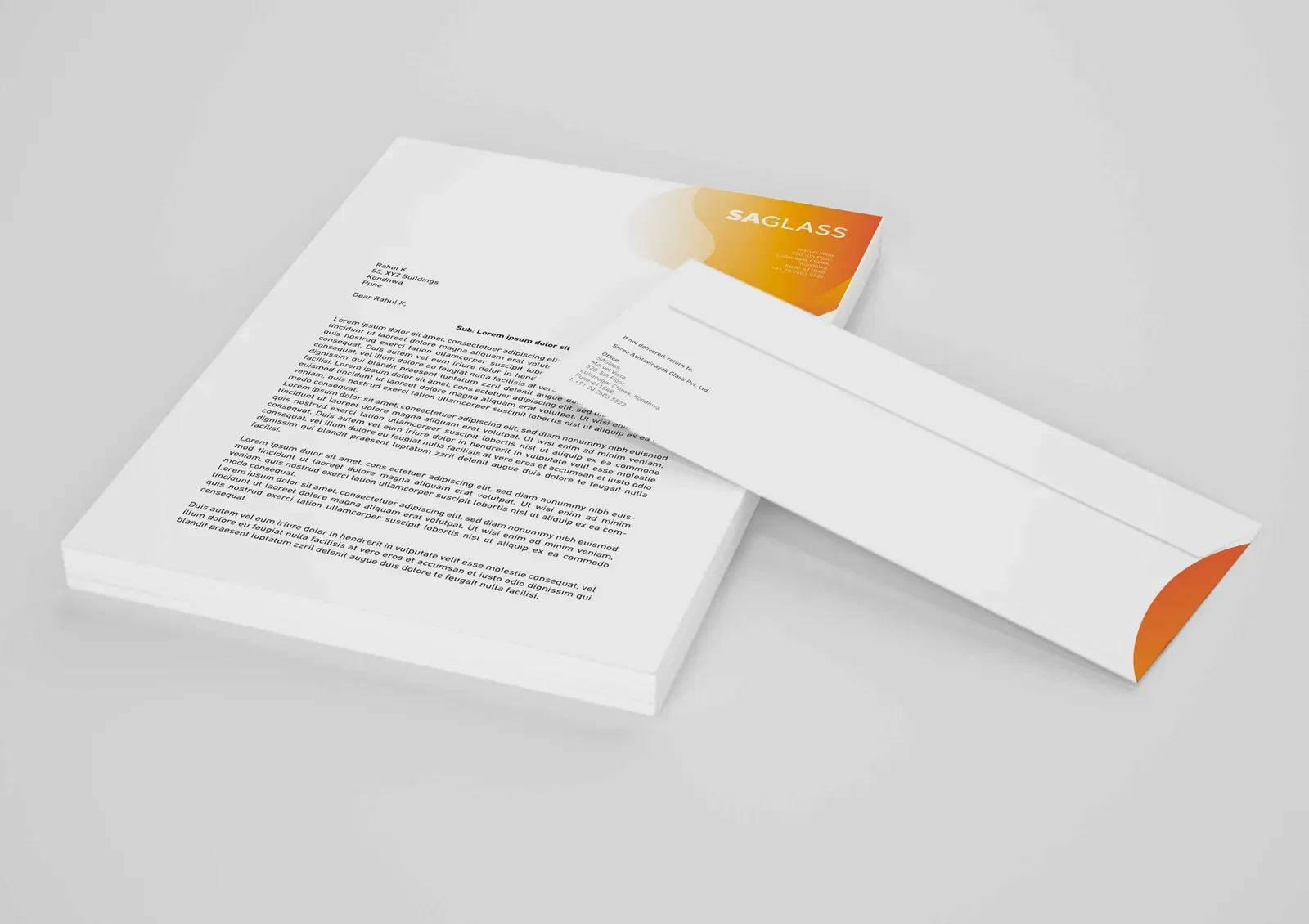 SAGlass brand collateral