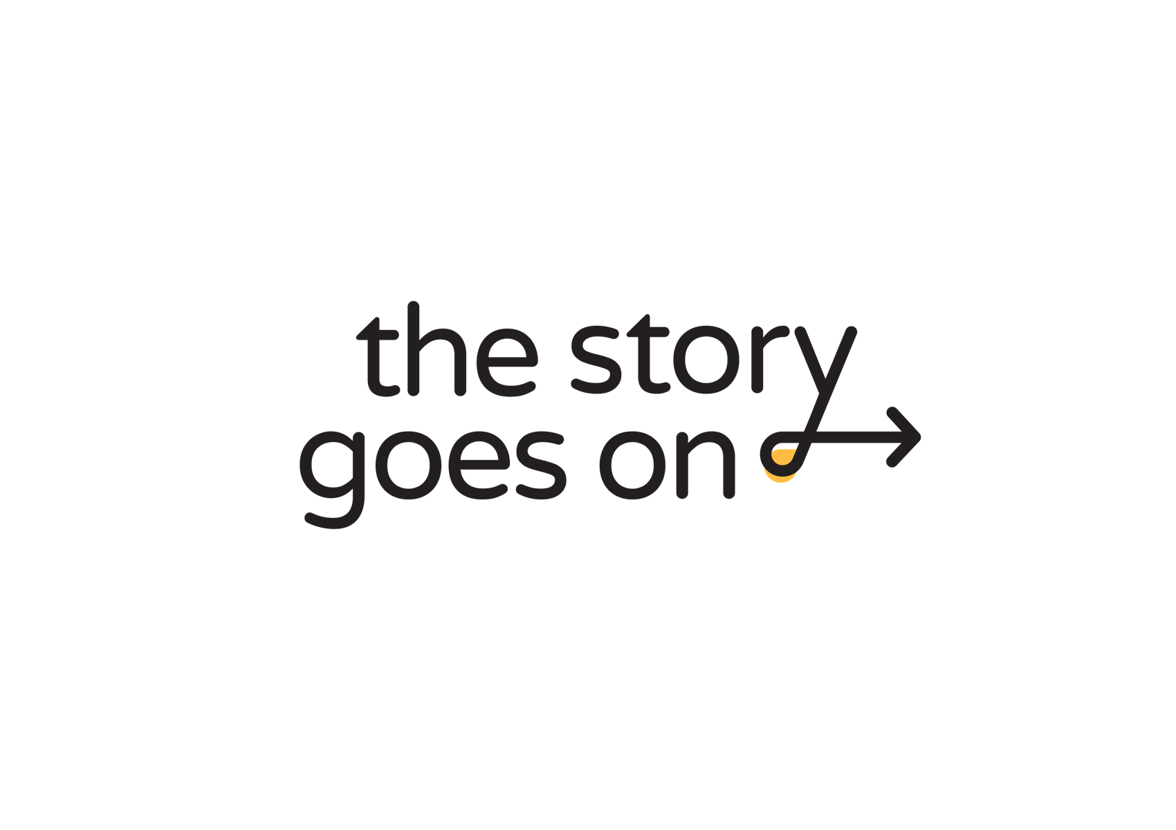 The Story Goes On brand identity